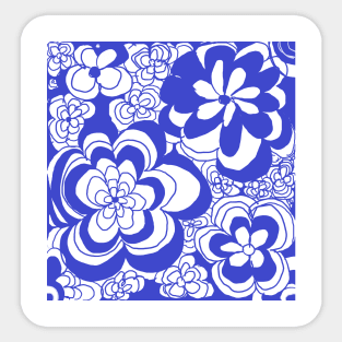 BLUE flower Sticker